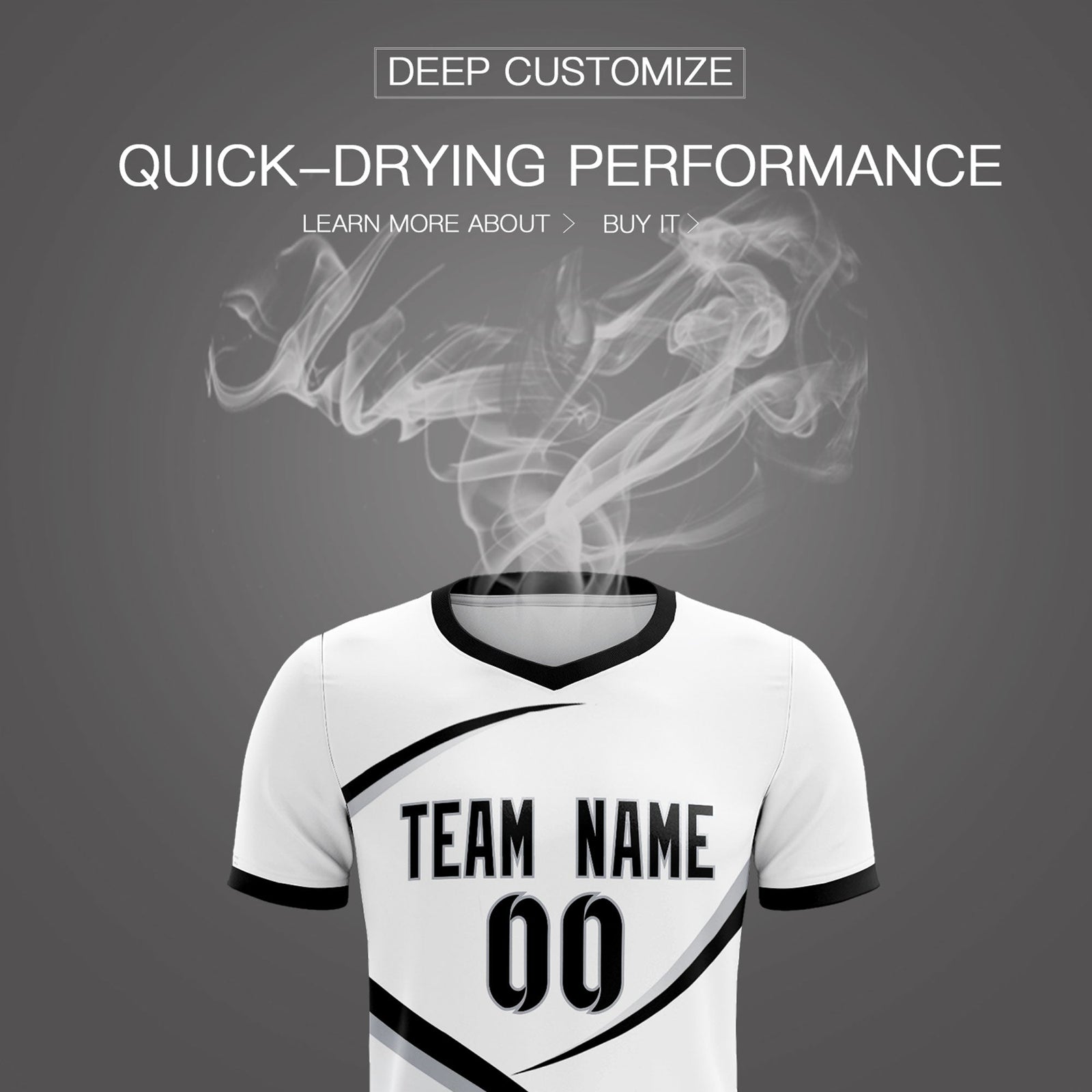 Custom White Black Color Block Training Uniform For Men Soccer Sets Jersey