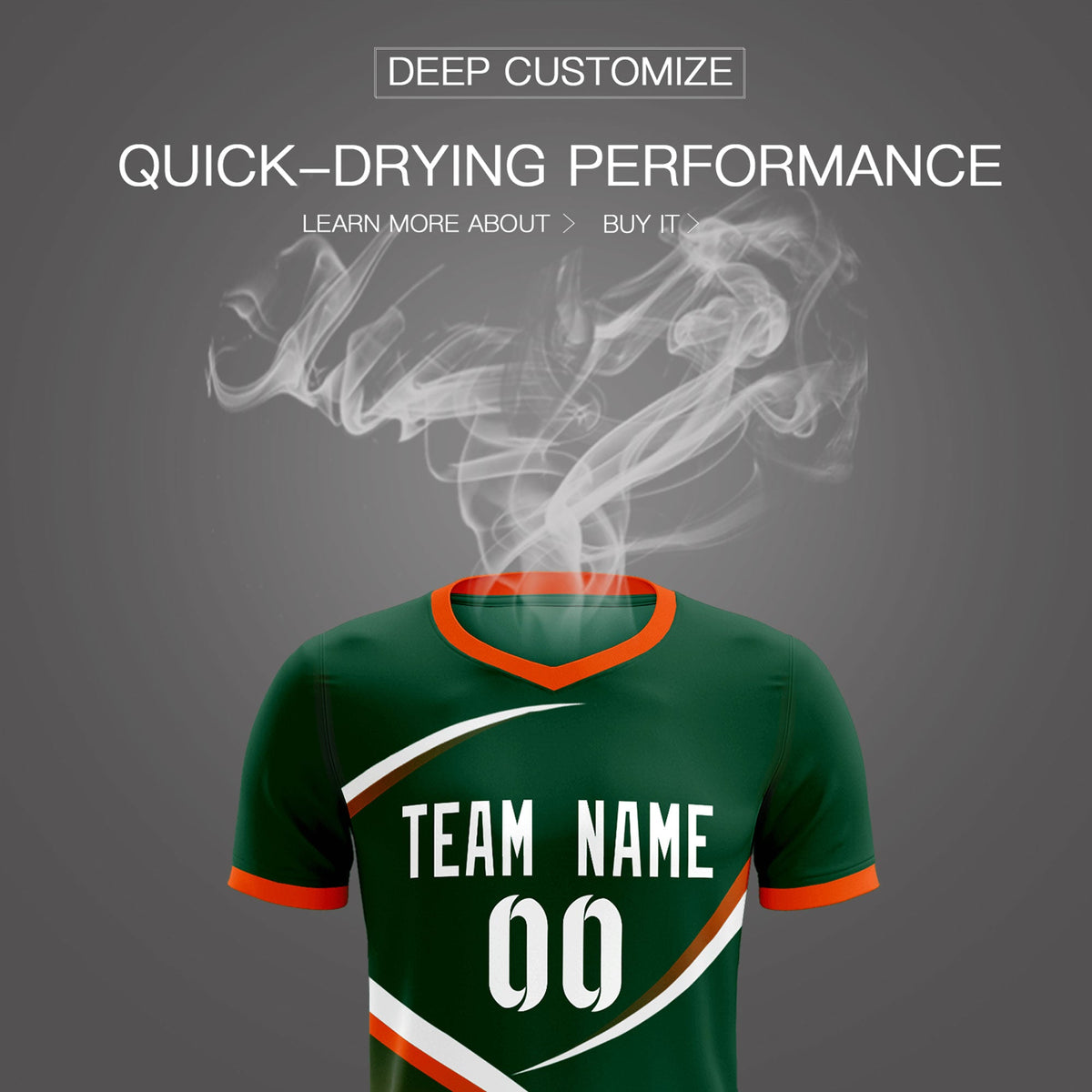 Custom Green Orange Color Block Training Uniform For Men Soccer Sets Jersey