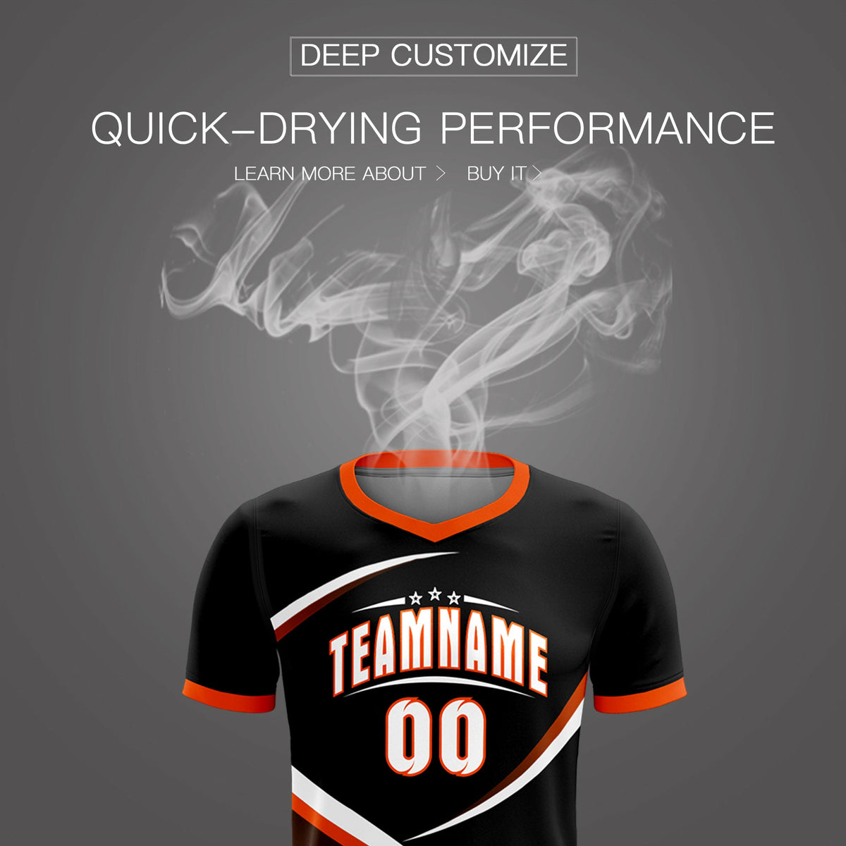 Custom Black Orange Color Block Training Uniform For Men Soccer Sets Jersey