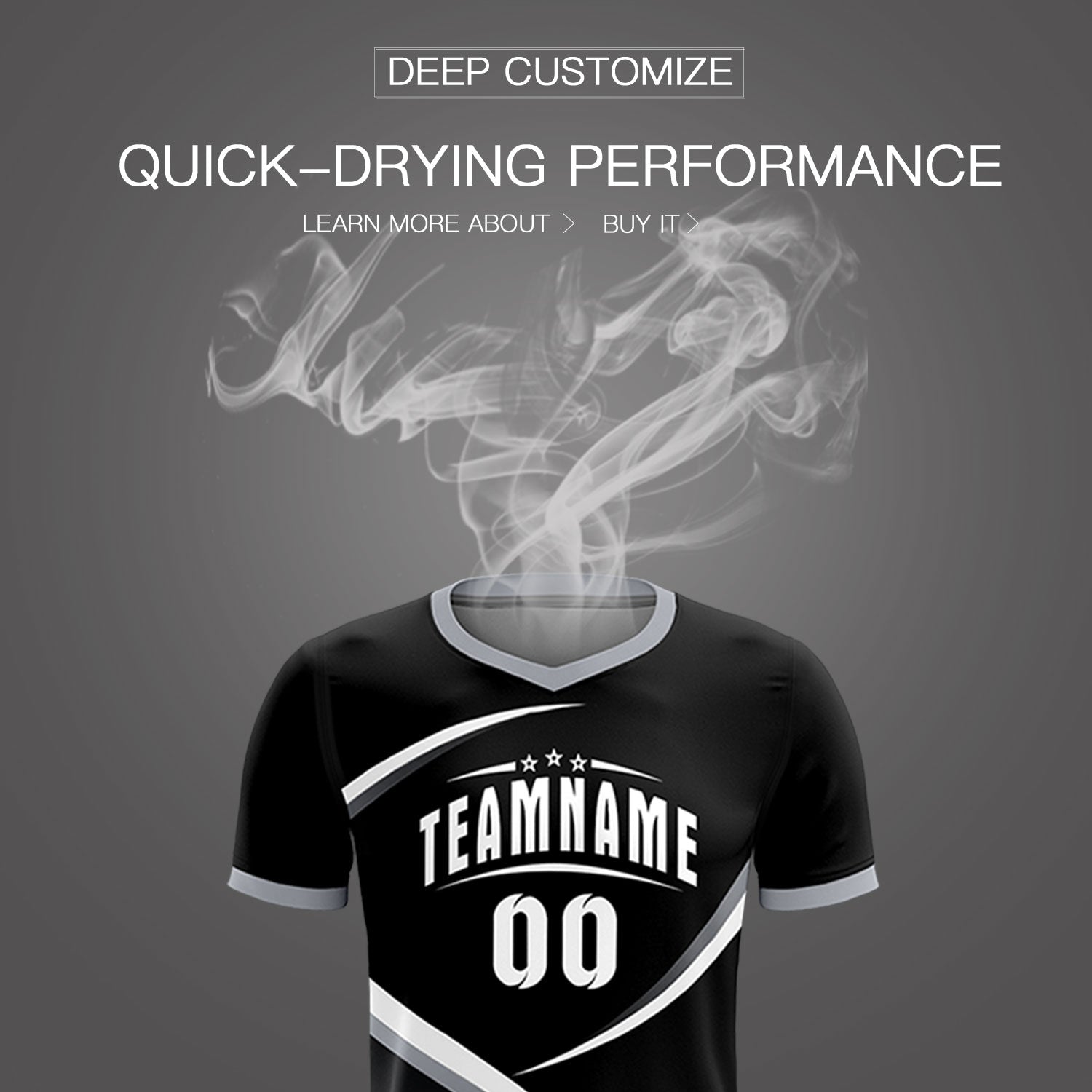 Custom Black Gray Color Block Training Uniform For Men Soccer Sets Jersey