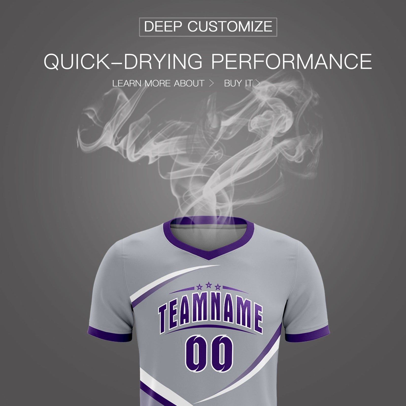 Custom Gray Purple Color Block Training Uniform For Men Soccer Sets Jersey