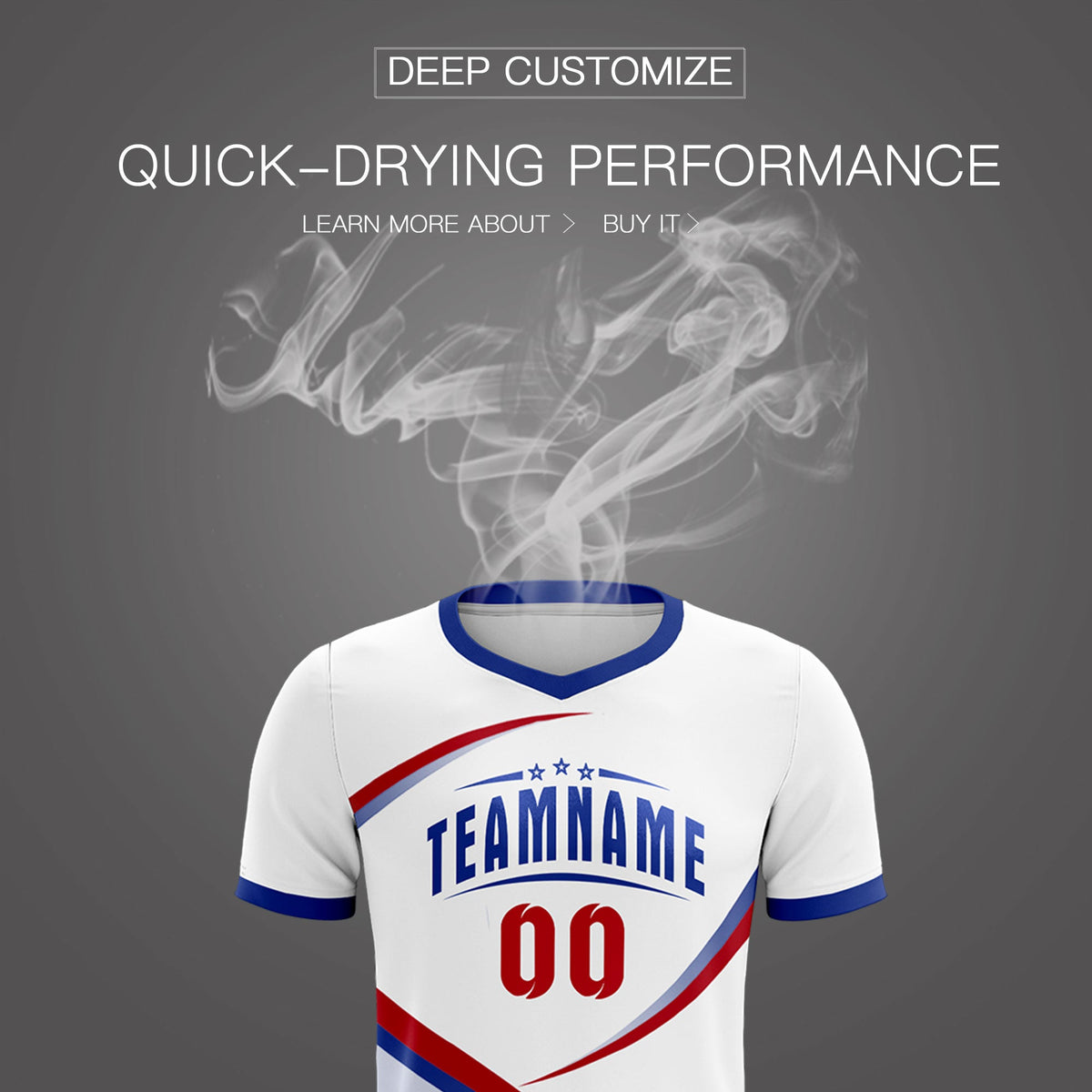 Custom White Royal Color Block Training Uniform For Men Soccer Sets Jersey
