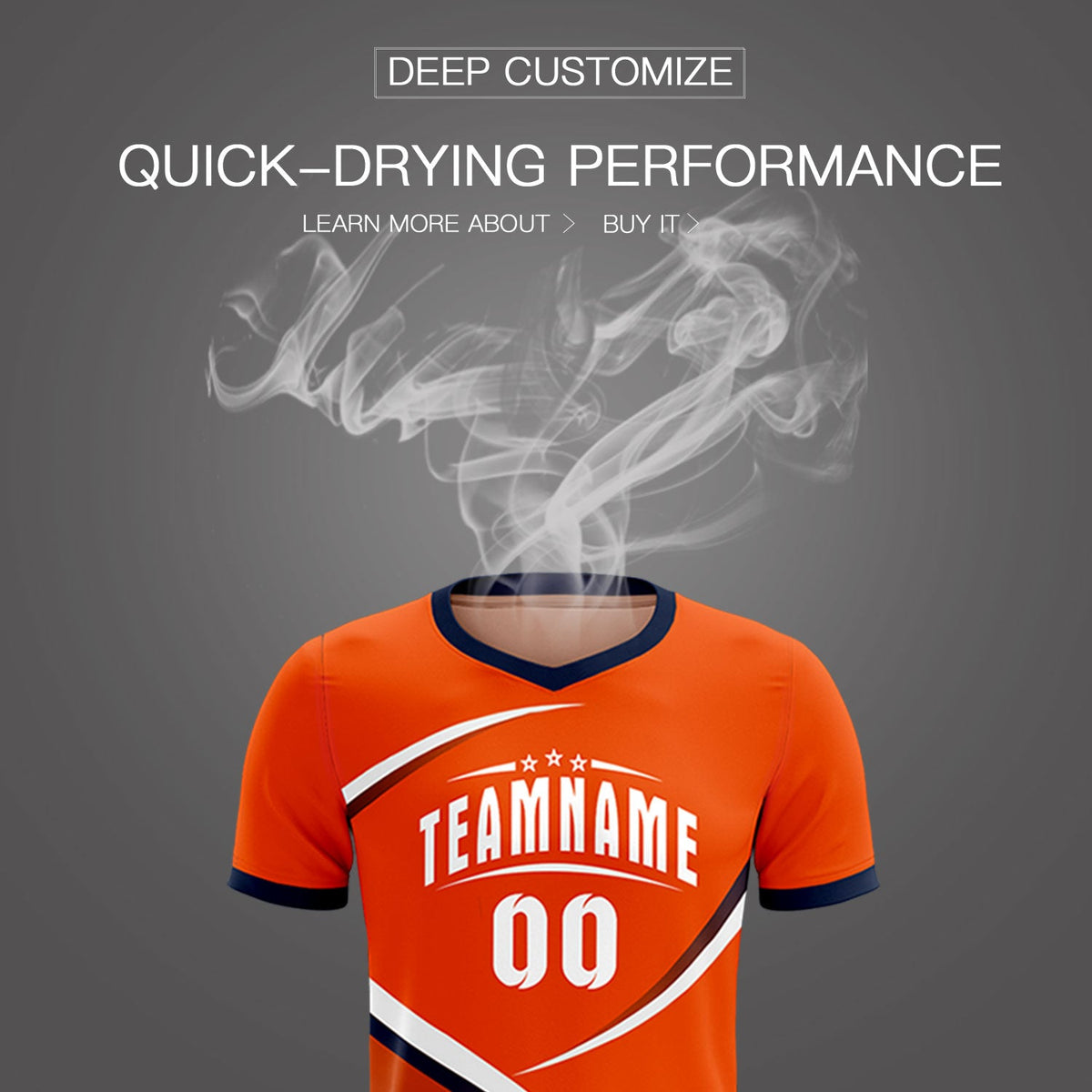 Custom Orange Navy Color Block Training Uniform For Men Soccer Sets Jersey
