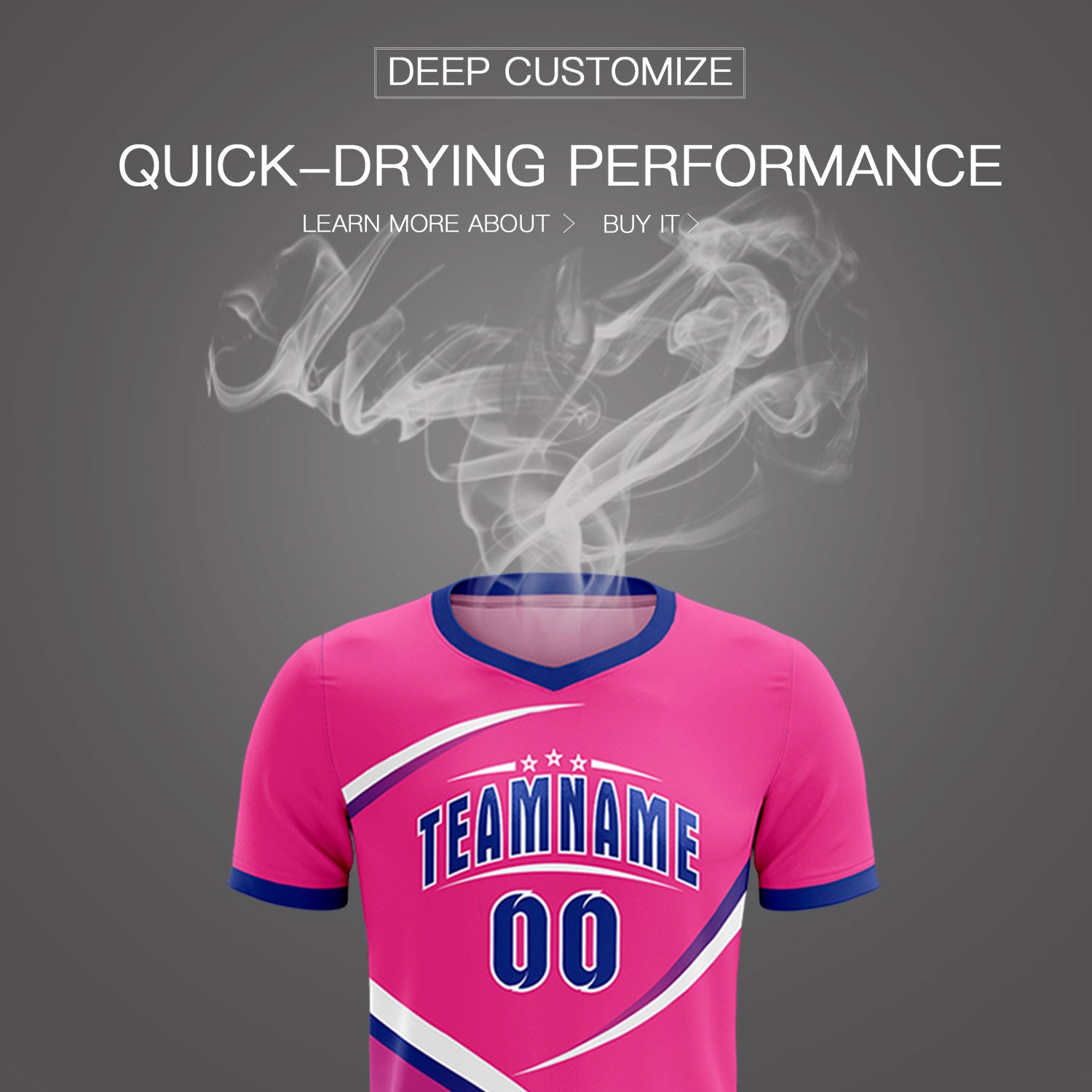 Custom Pink Royal Color Block Training Uniform For Men Soccer Sets Jersey