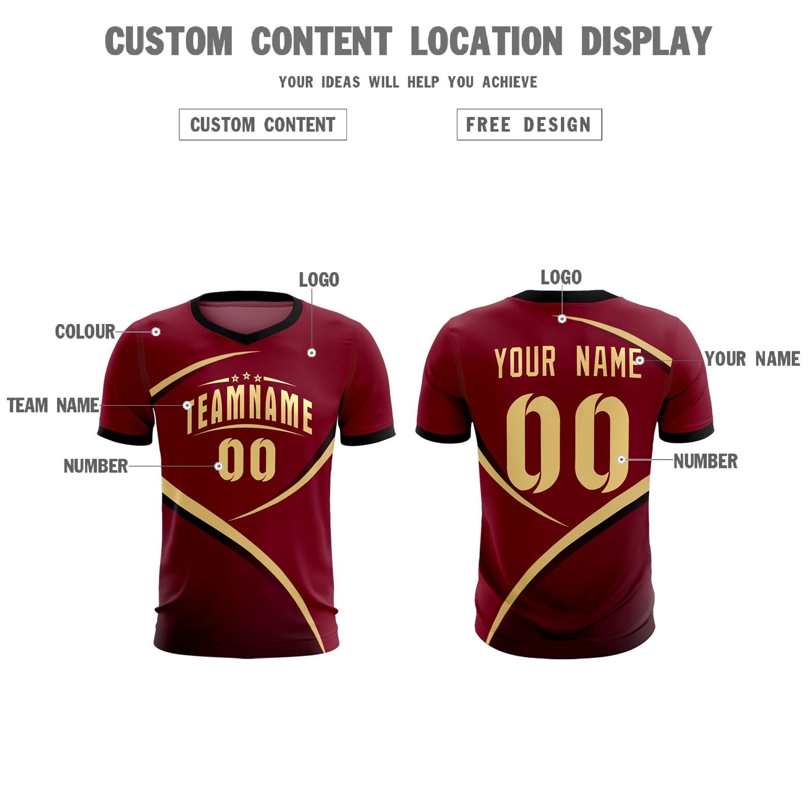 Custom Crimson Black Color Block Training Uniform For Men Soccer Sets Jersey