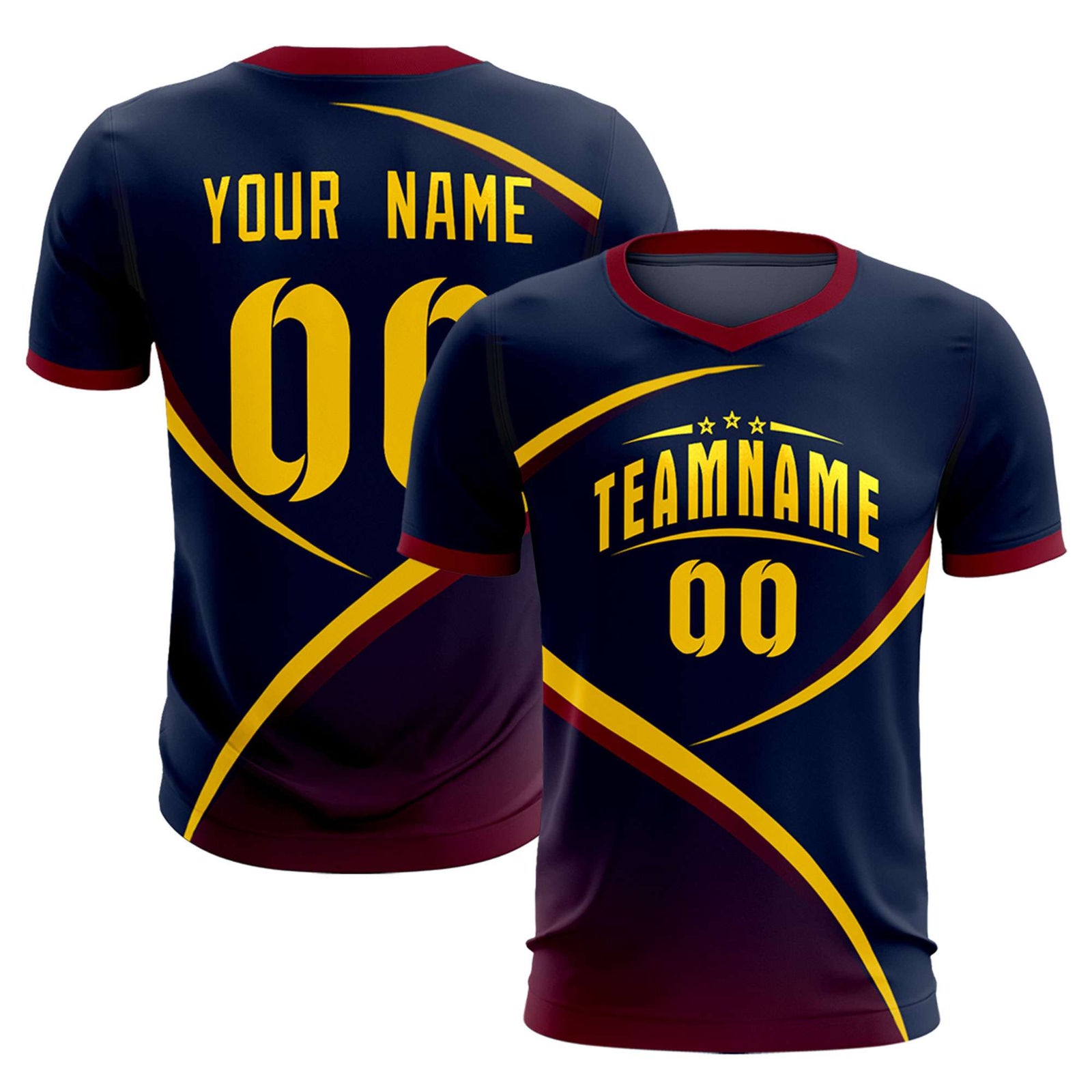 Custom Navy Navy Color Block Training Uniform For Men Soccer Sets Jersey