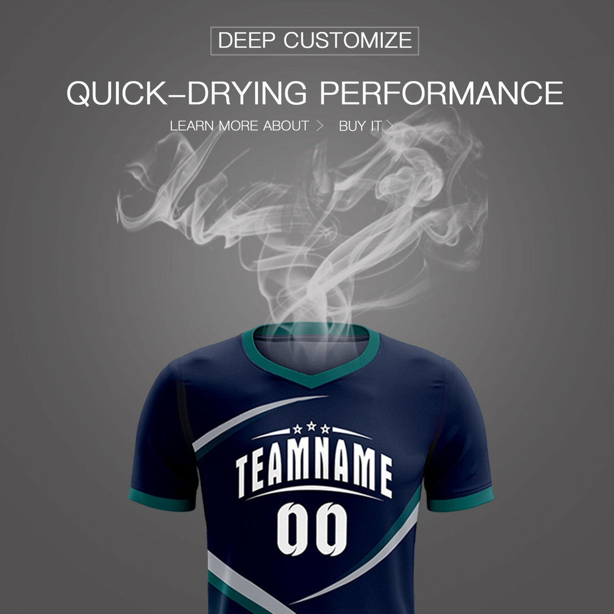 Custom Navy Aqua Color Block Training Uniform For Men Soccer Sets Jersey