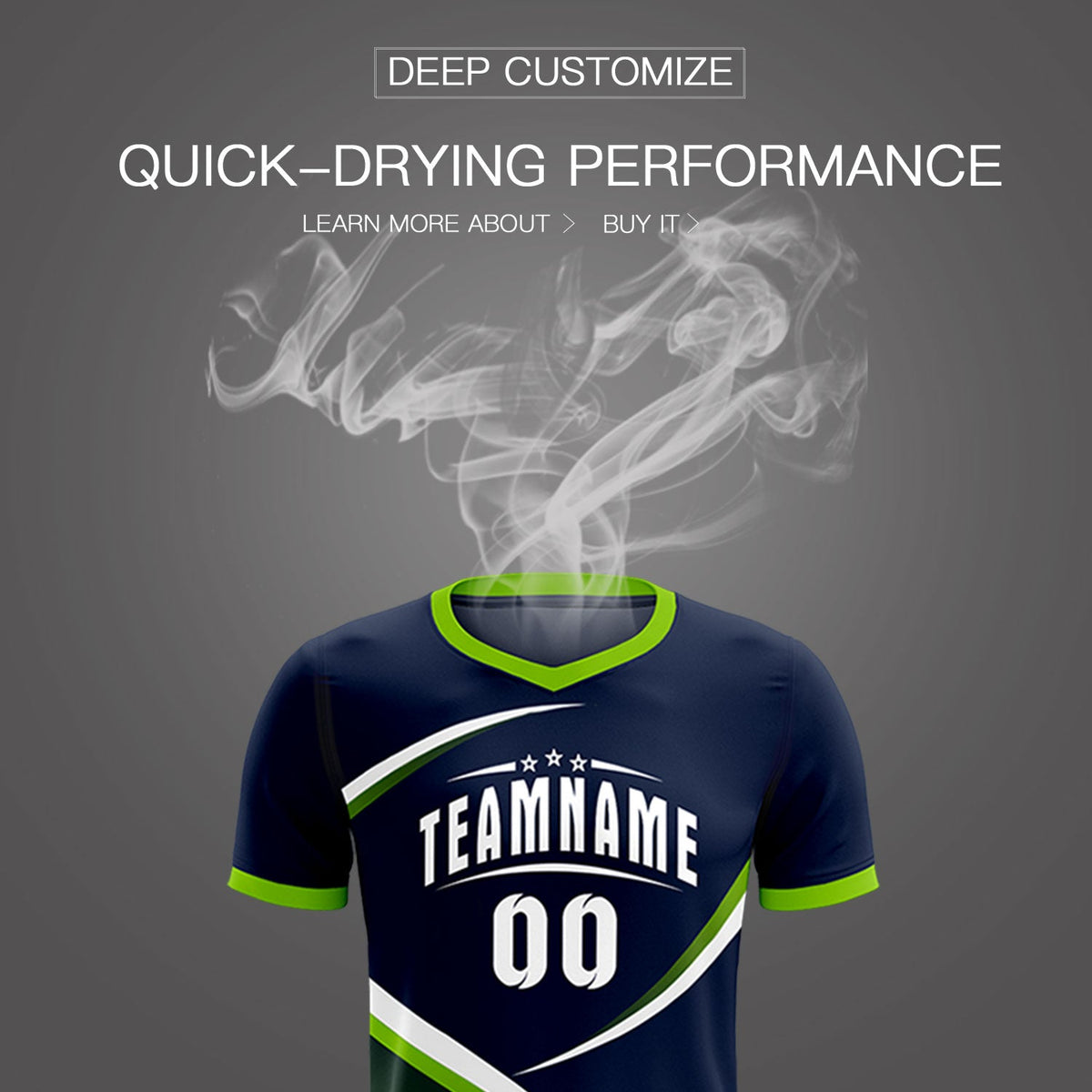 Custom Navy Neon Green Color Block Training Uniform For Men Soccer Sets Jersey