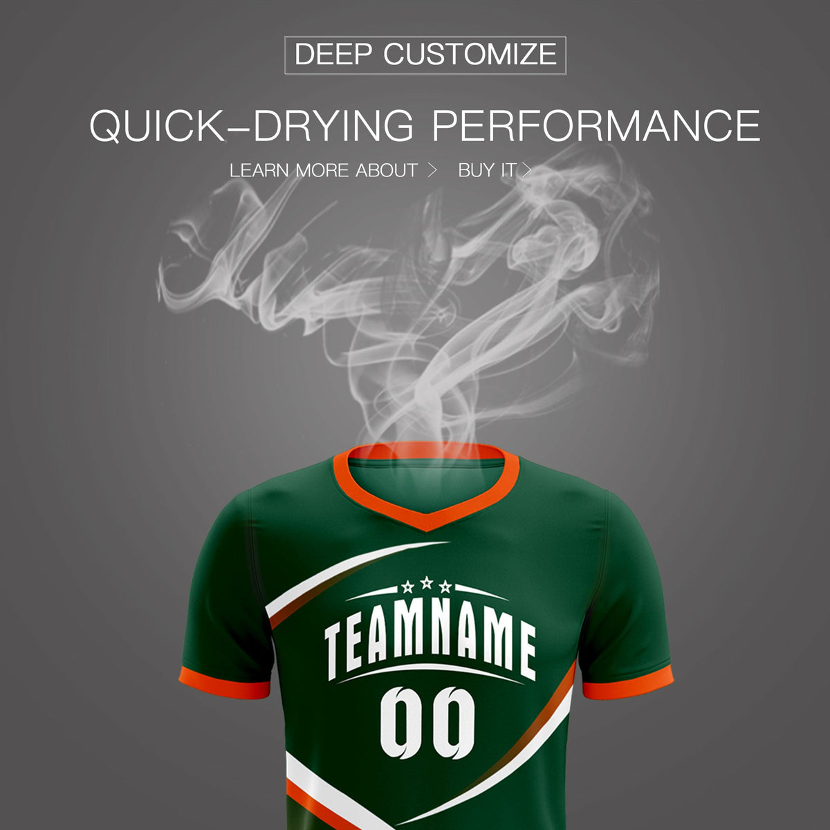 Custom Green Orange Color Block Training Uniform For Men Soccer Sets Jersey