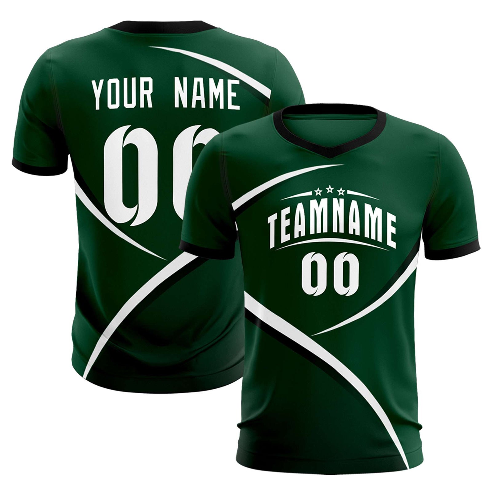 Custom Green Black Color Block Training Uniform For Men Soccer Sets Jersey