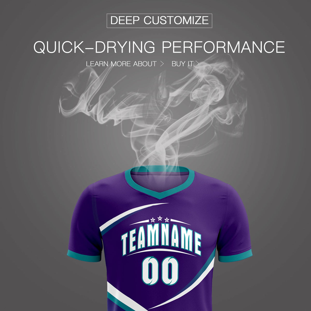 Custom Purple Aqua Color Block Training Uniform For Men Soccer Sets Jersey