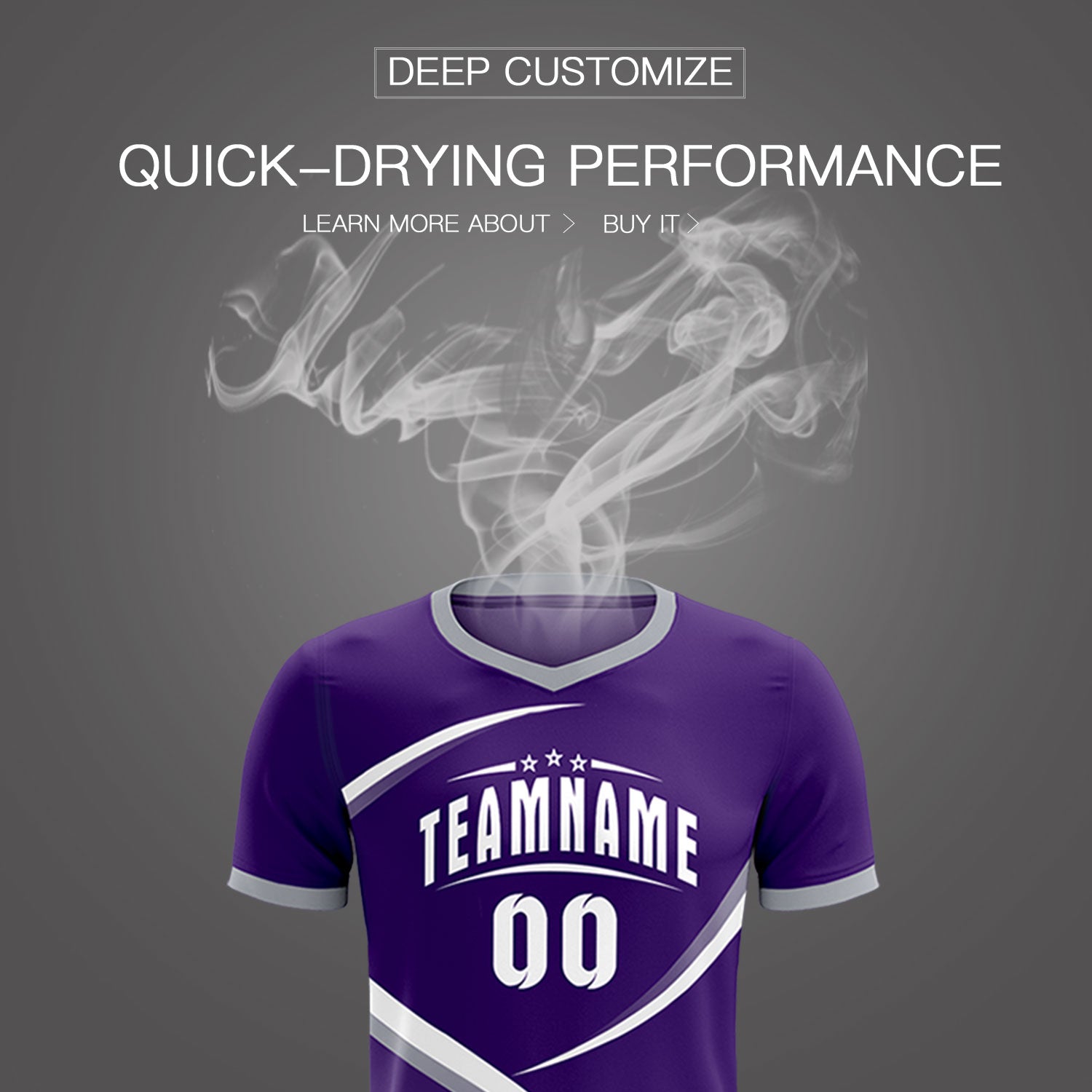 Custom Purple Gray Color Block Training Uniform For Men Soccer Sets Jersey