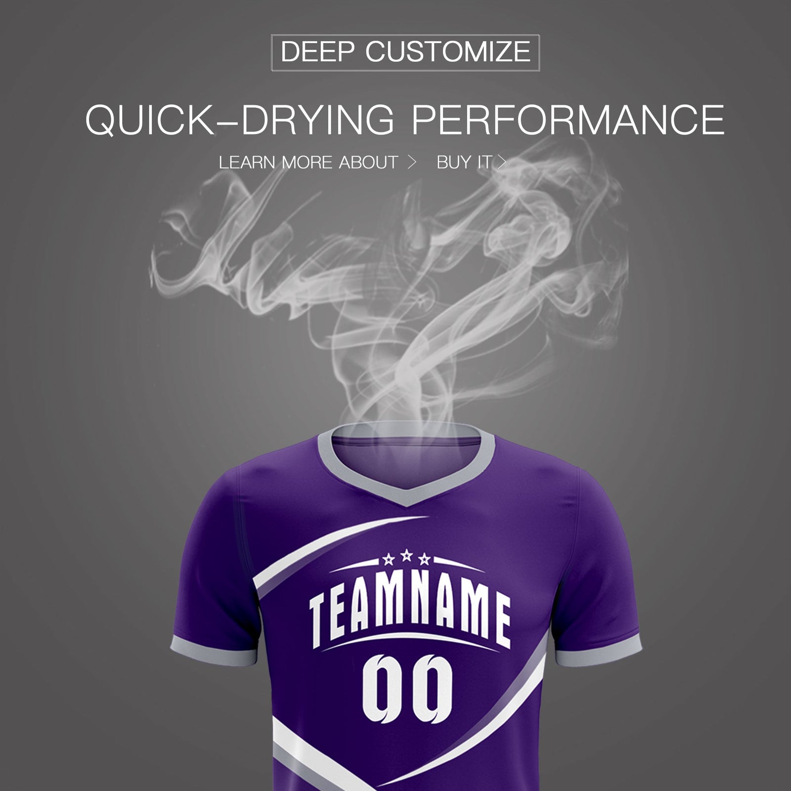 Custom Purple Gray Color Block Training Uniform For Men Soccer Sets Jersey