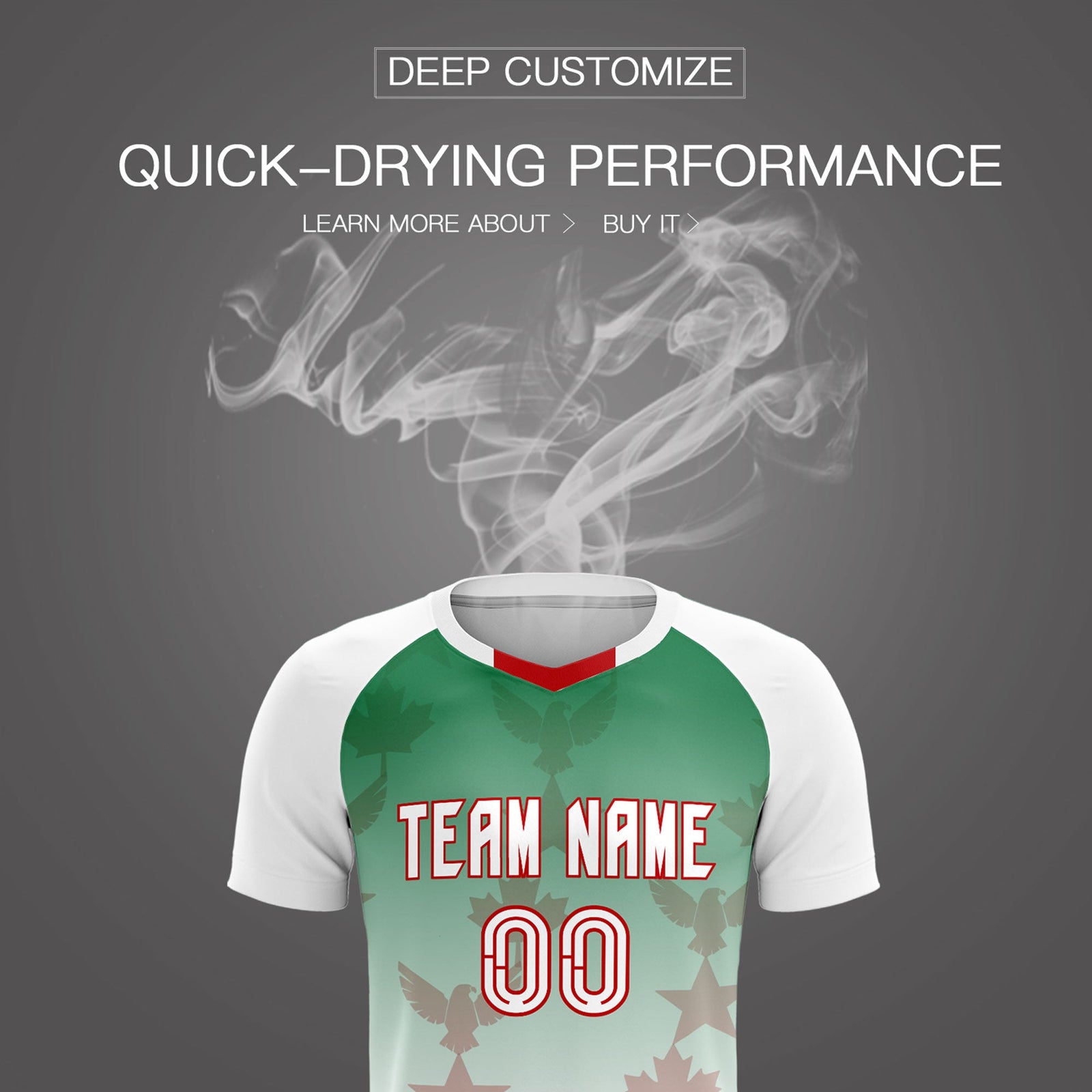 Custom White Kelly Green World Cup Inspired Quick-Drying Training Uniform Gradient Fashion Soccer Sets Jersey