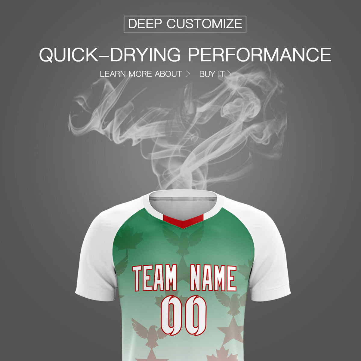 Custom White Kelly Green World Cup Inspired Quick-Drying Training Uniform Gradient Fashion Soccer Sets Jersey