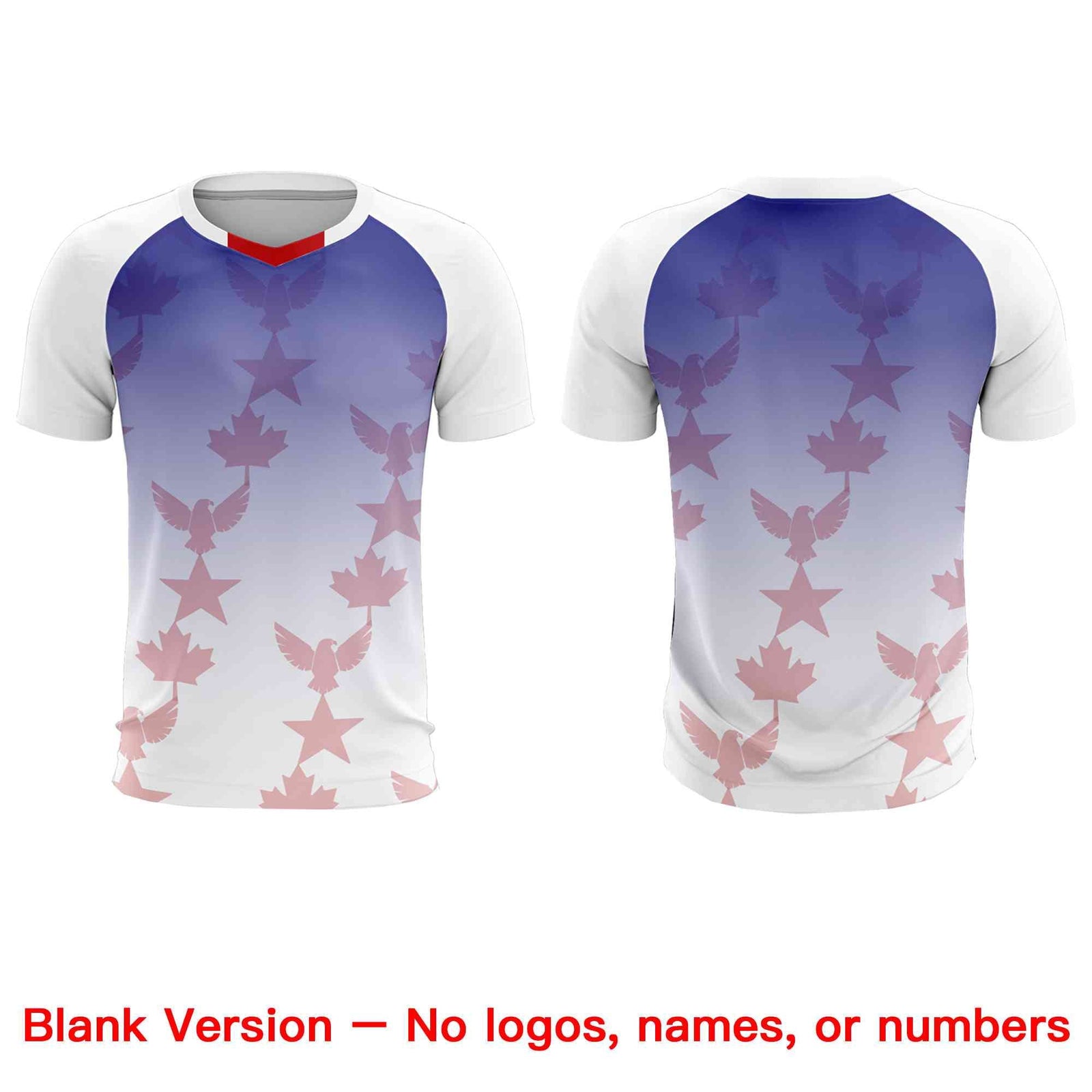 Custom White Royal World Cup Inspired Lightweight&Drapable Training Uniform Gradient Fashion Soccer Sets Jersey