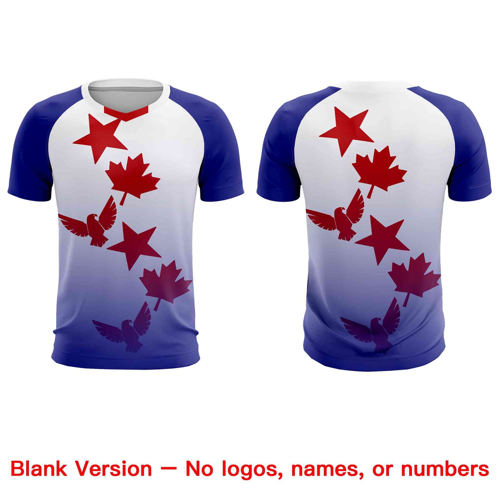 Custom Royal White World Cup Inspired Lightweight&Drapable Training Uniform Gradient Fashion Soccer Sets Jersey