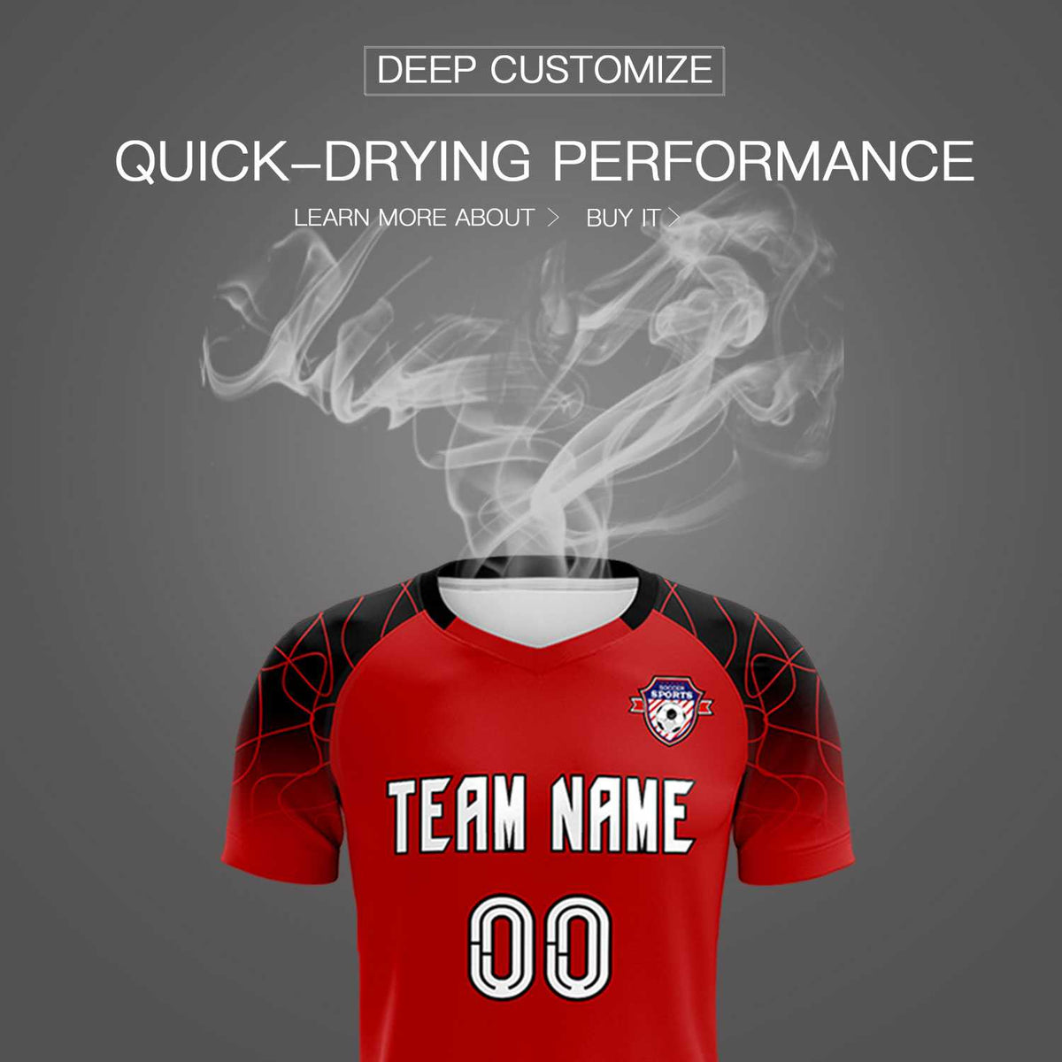 Custom Red Classic Soccer Training Sets Jersey For Adults/Kids