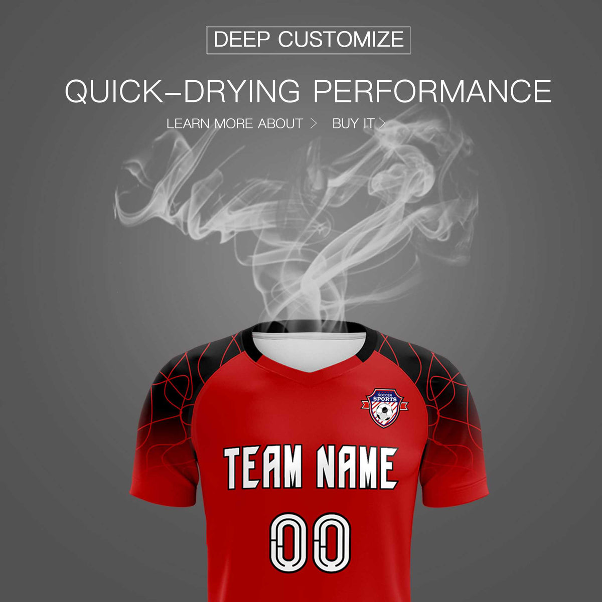 Custom Red Classic Soccer Training Sets Jersey For Adults/Kids