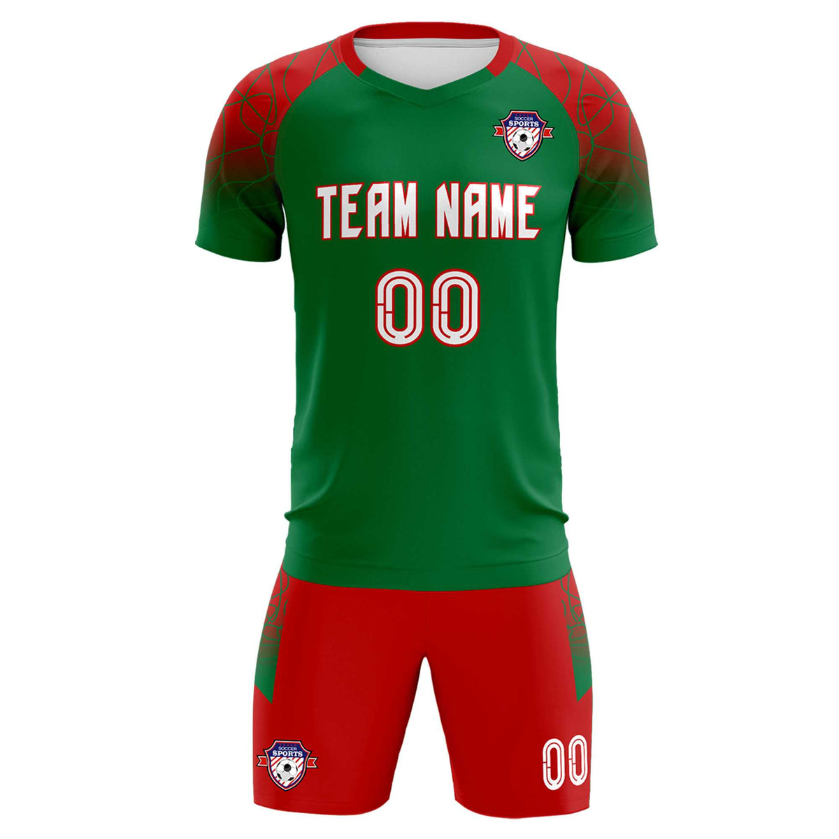 Custom Kelly Green Classic Soccer Training Sets Jersey For Adults/Kids