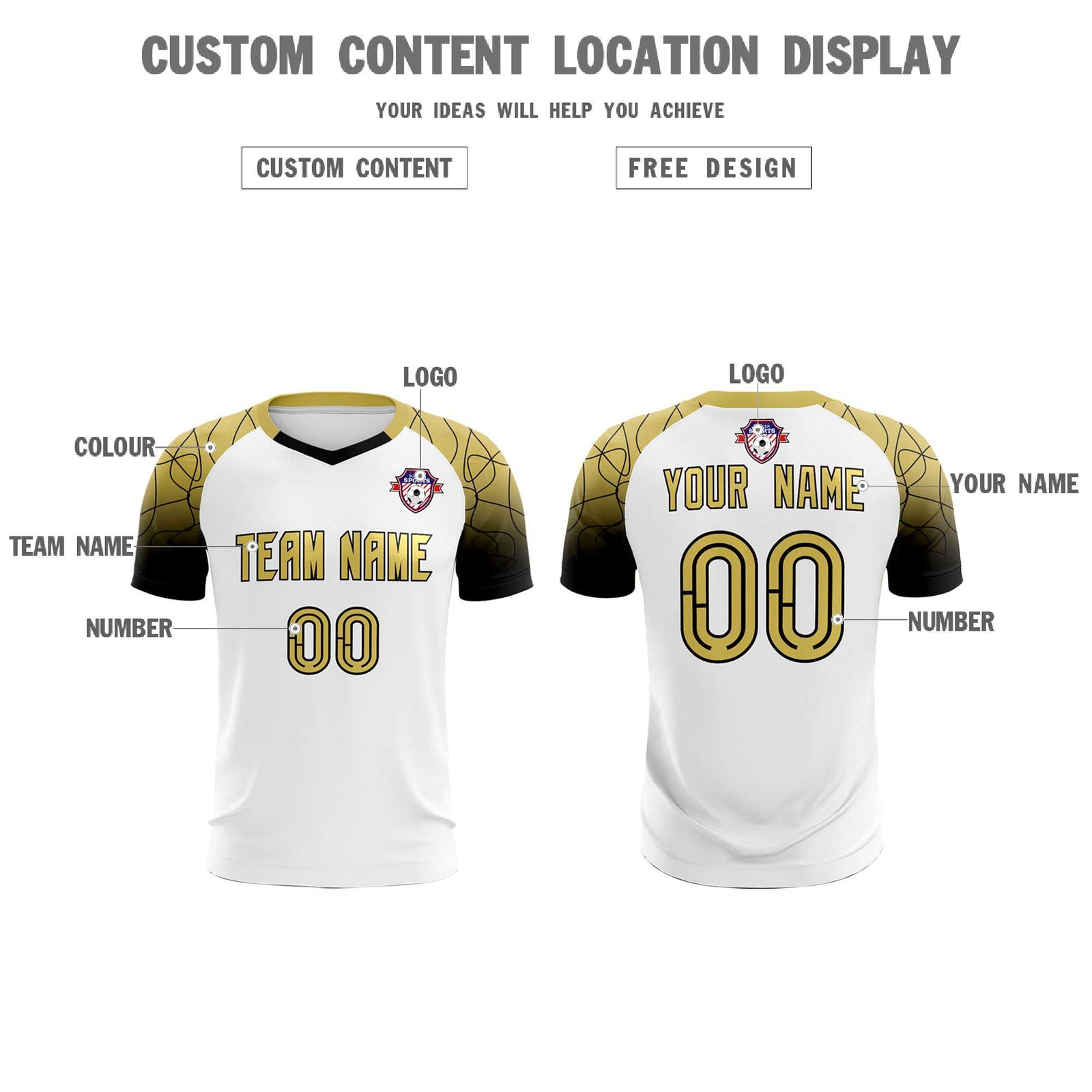 Custom White Classic Soccer Training Sets Jersey For Adults/Kids