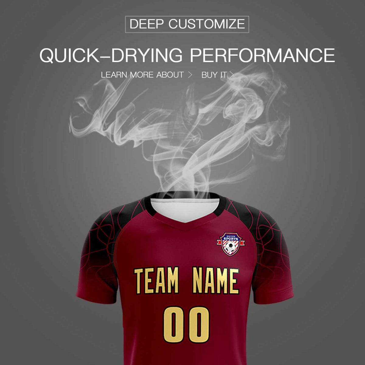 Custom Crimson Classic Soccer Training Sets Jersey For Adults/Kids