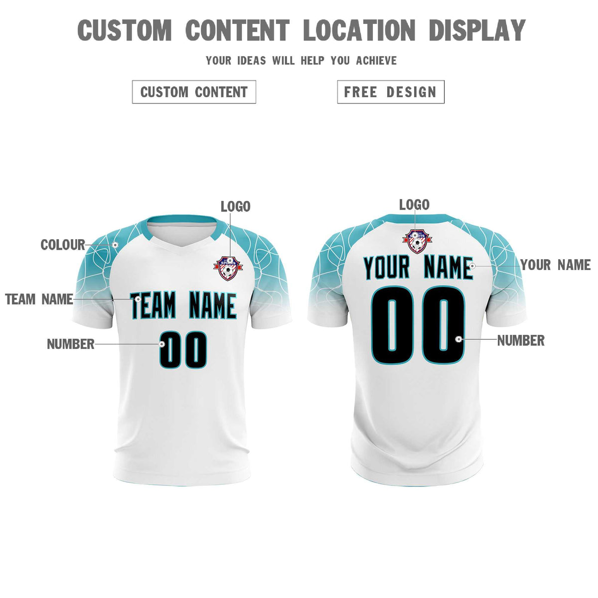 Custom White Classic Soccer Training Sets Jersey For Adults/Kids