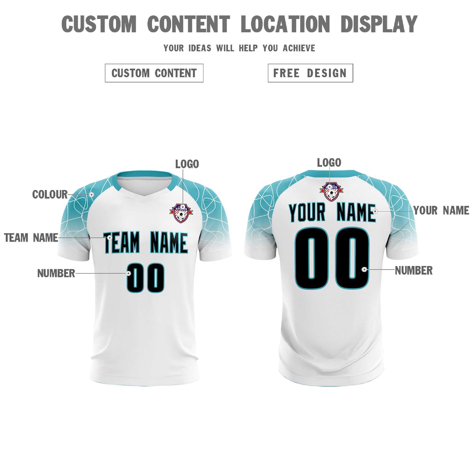 Custom White Classic Soccer Training Sets Jersey For Adults/Kids