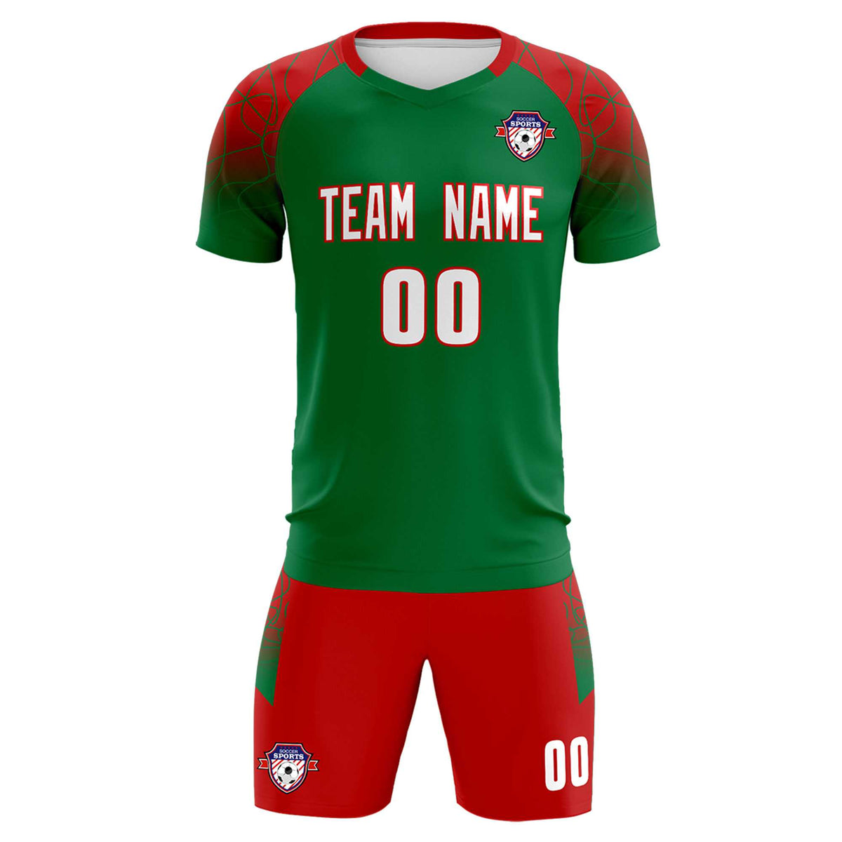 Custom Kelly Green Classic Soccer Training Sets Jersey For Adults/Kids