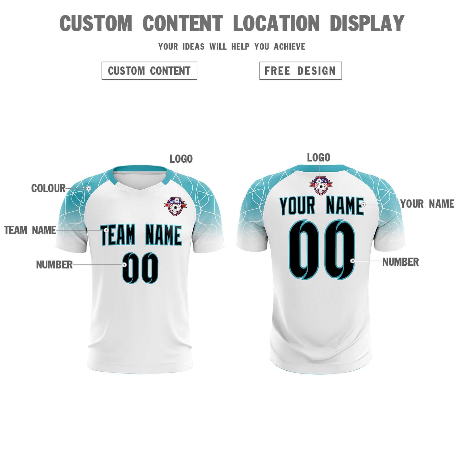 Custom White Classic Soccer Training Sets Jersey For Adults/Kids