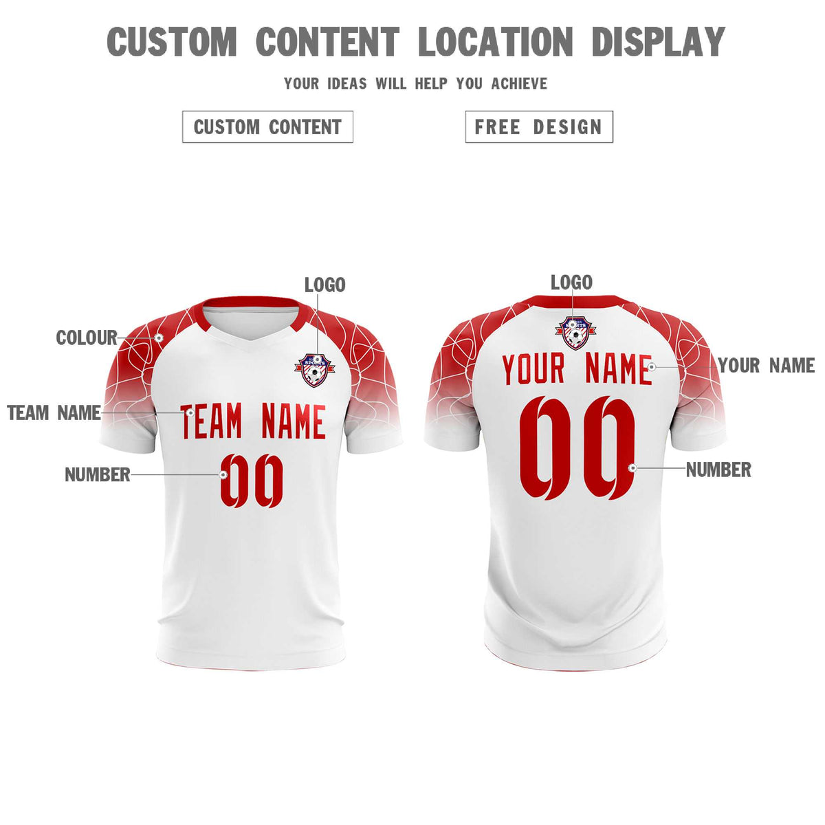 Custom White Classic Soccer Training Sets Jersey For Adults/Kids