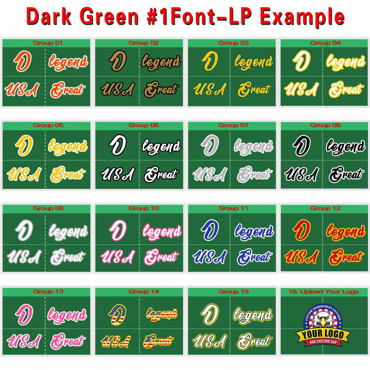 Custom Green Vintage USA Flag-Gold Curved Eaves Sport Design Baseball Cap