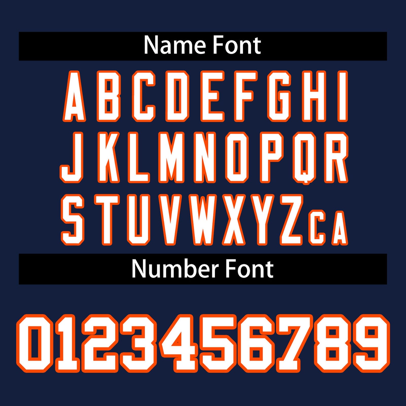 Custom Navy White-Orange Classic Style Mesh Authentic Football Jersey