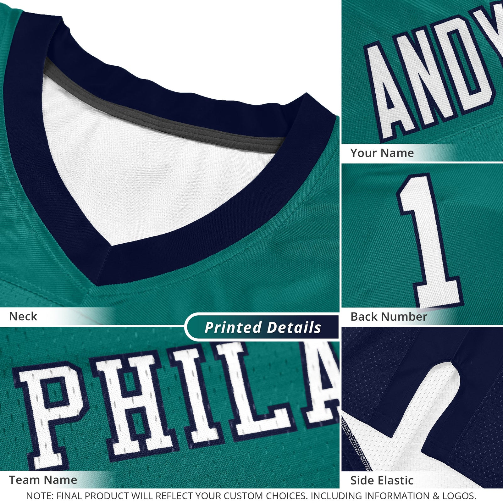 Custom Mesh American Football Jersey Personalized Gradient Fashion Athletic Sports Shirt