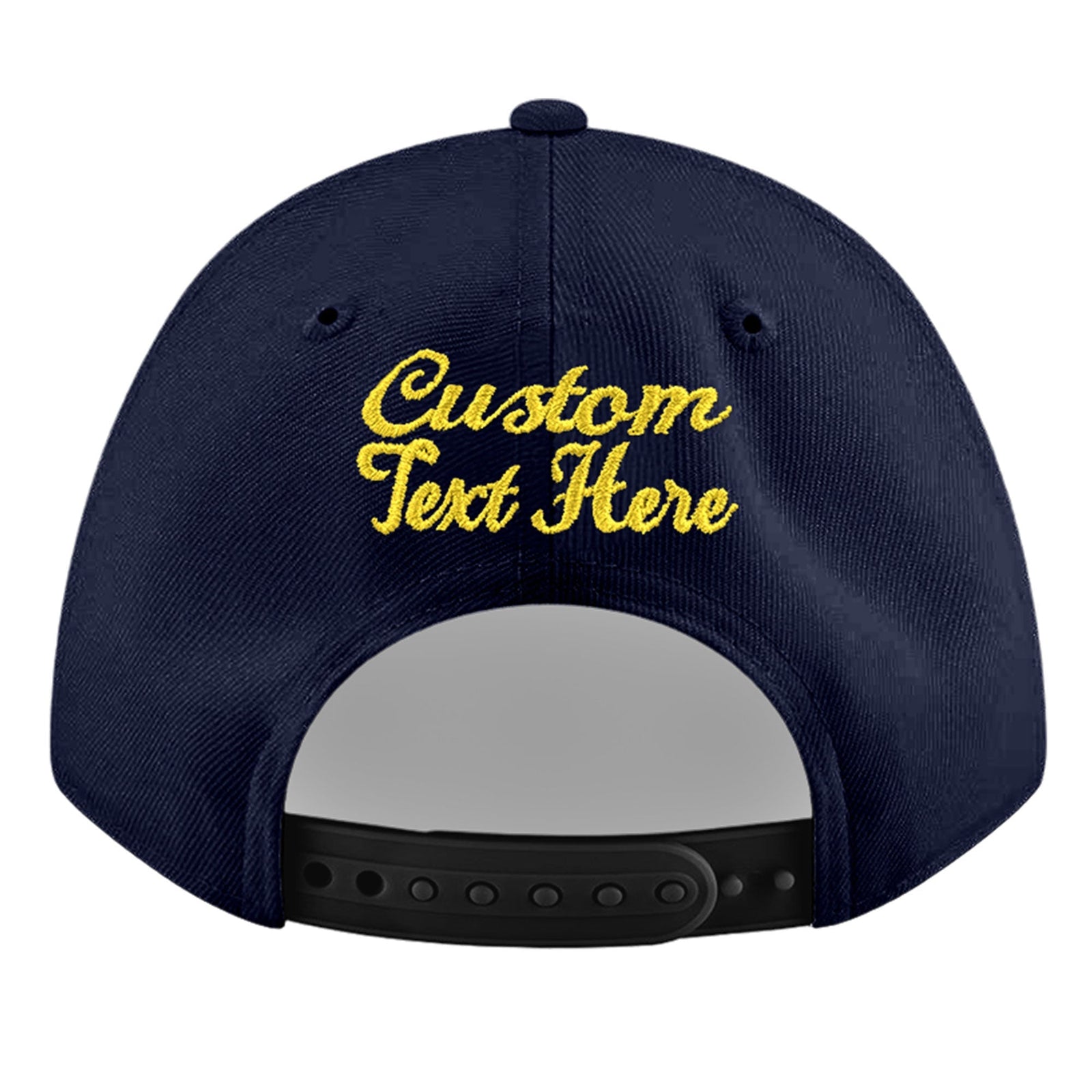 Custom Navy 3D Puff Embroidery Flat Embroidery Casual Sport Baseball Cap