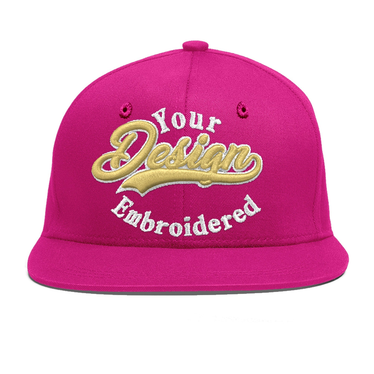 Custom Rose Red 3D Puff Embroidery Flat Embroidery Casual Sport Baseball Cap