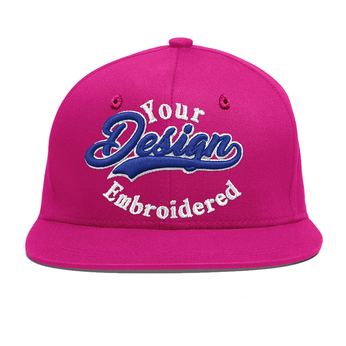 Custom Rose Red 3D Puff Embroidery Flat Embroidery Casual Sport Baseball Cap