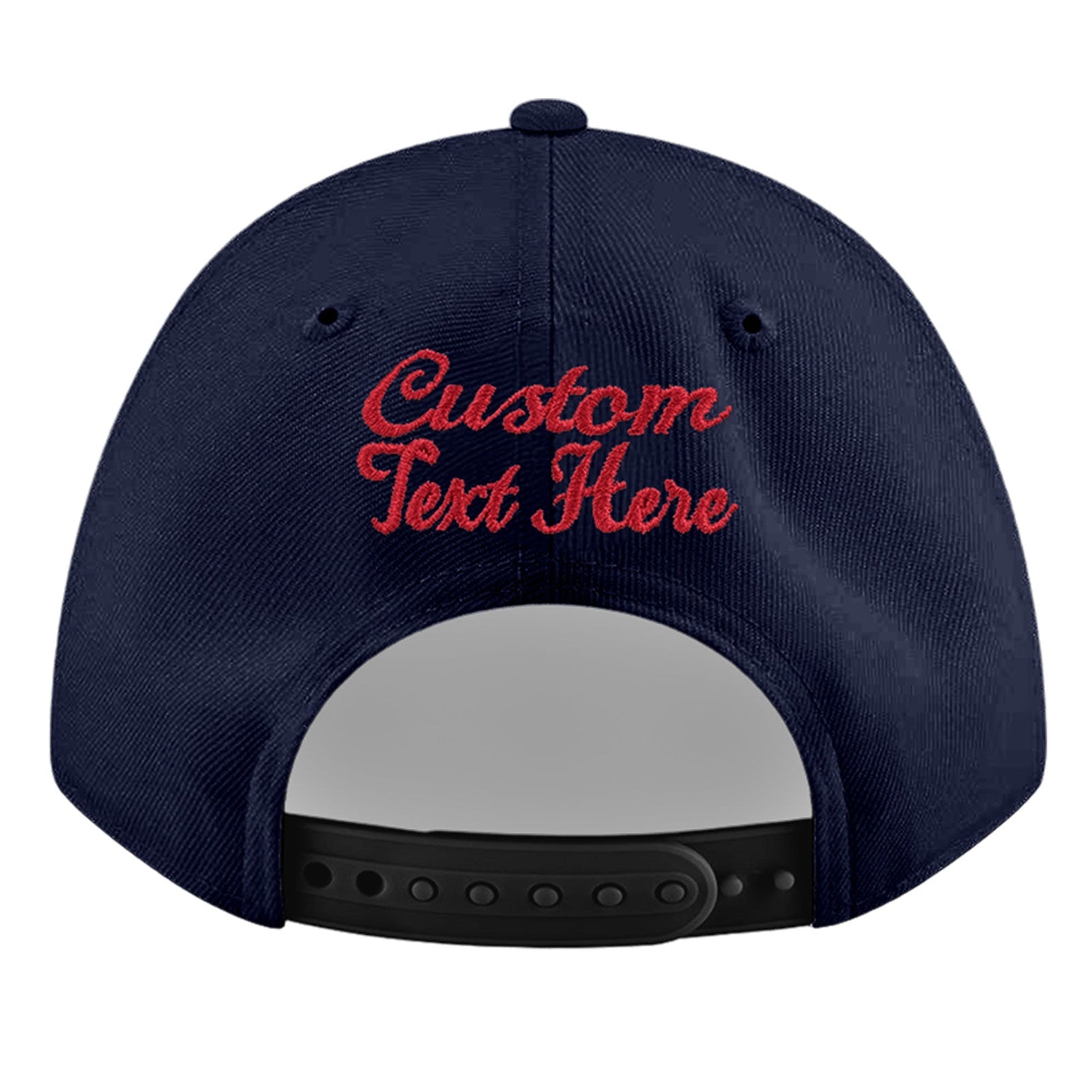 Custom Navy 3D Puff Embroidery Flat Embroidery Casual Sport Baseball Cap