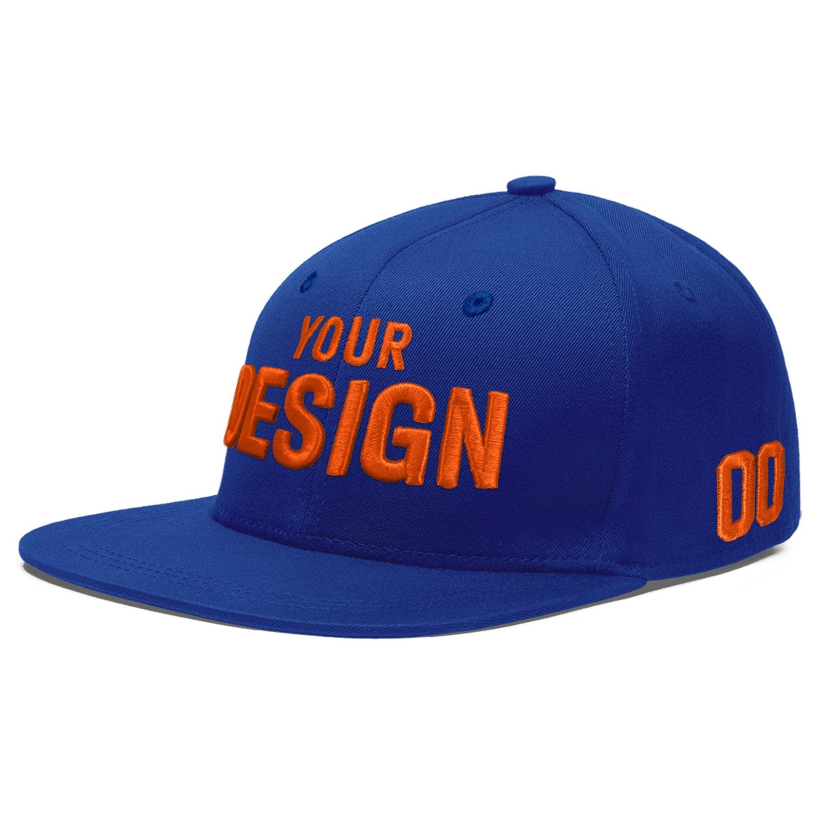 Custom Royal 3D Puff Embroidery Flat Embroidery Casual Sport Baseball Cap