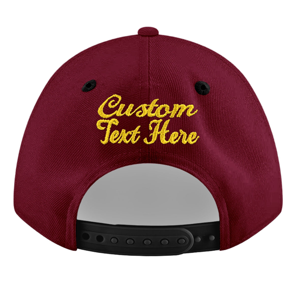 Custom Navy Orange 3D Puff Embroidery Flat Embroidery Casual Sport Baseball Cap