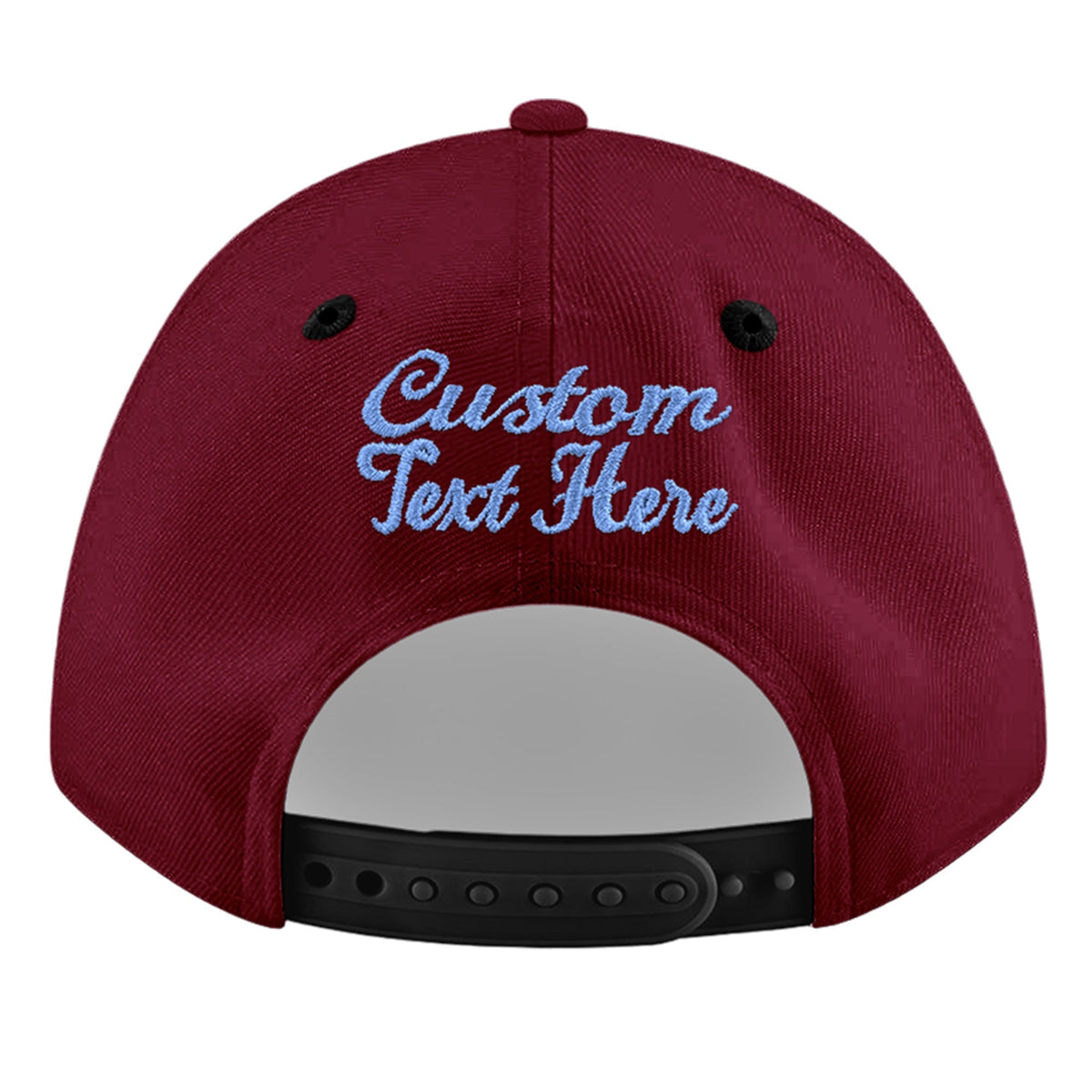 Custom Navy Orange 3D Puff Embroidery Flat Embroidery Casual Sport Baseball Cap