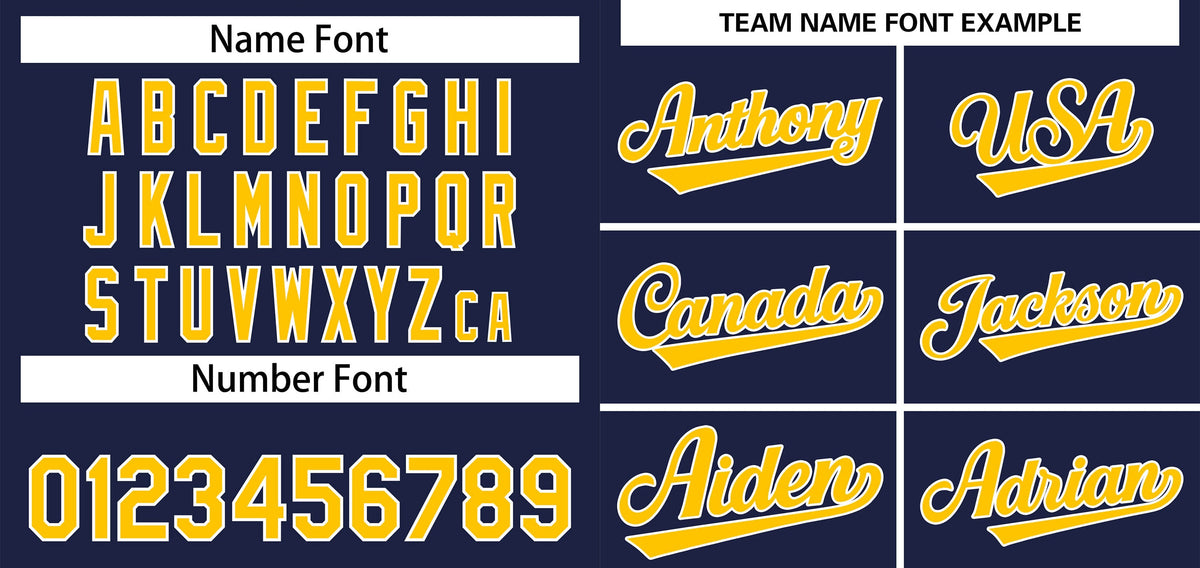 Custom Navy Gold-White Solider Classic Style Authentic Baseball Jersey