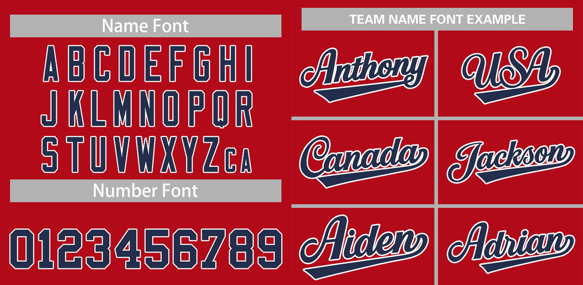 Custom Red Navy-White Classic Style Authentic Baseball Jersey