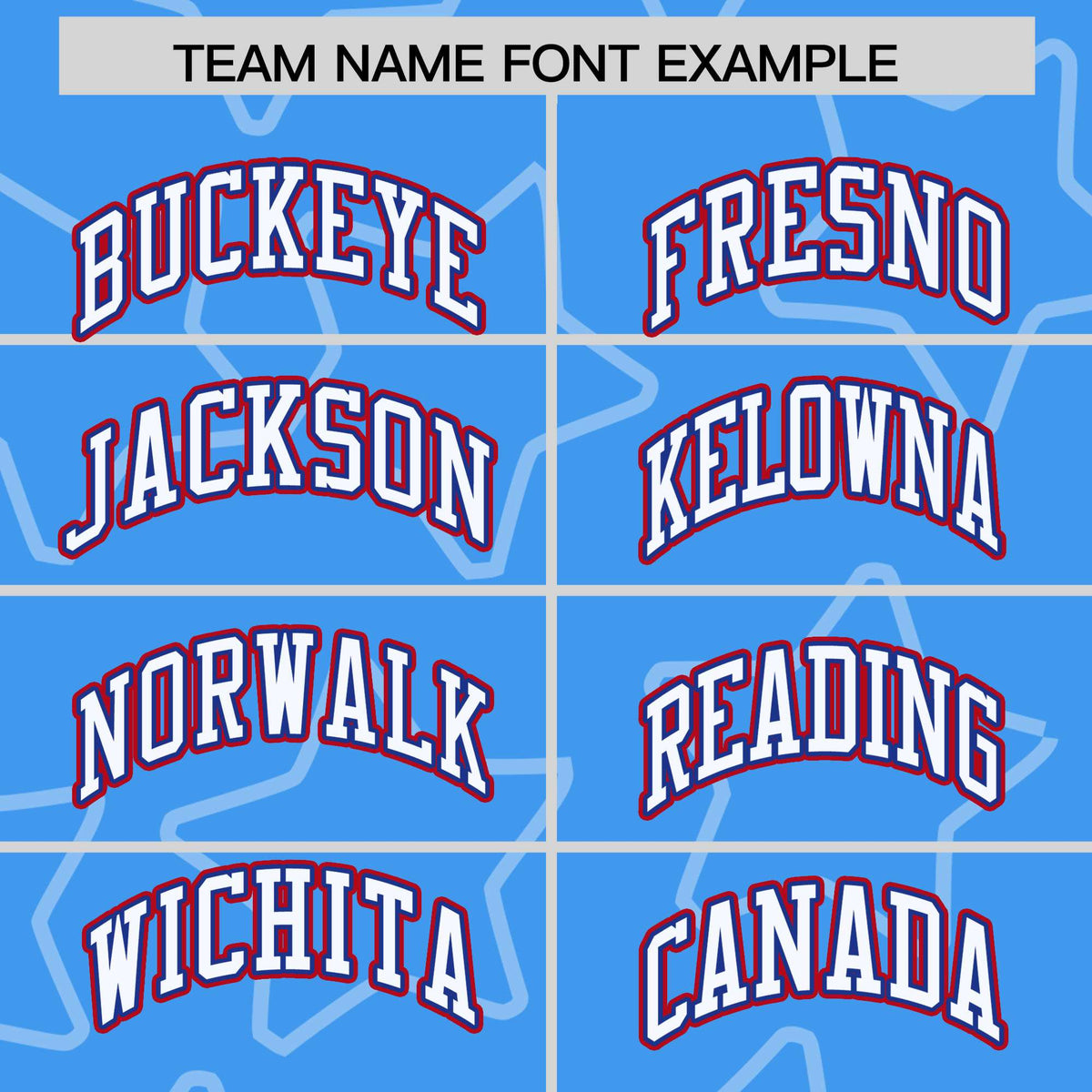 Custom Powder Blue White Varsity Full-Snap Star Pattern Letterman Baseball Jacket
