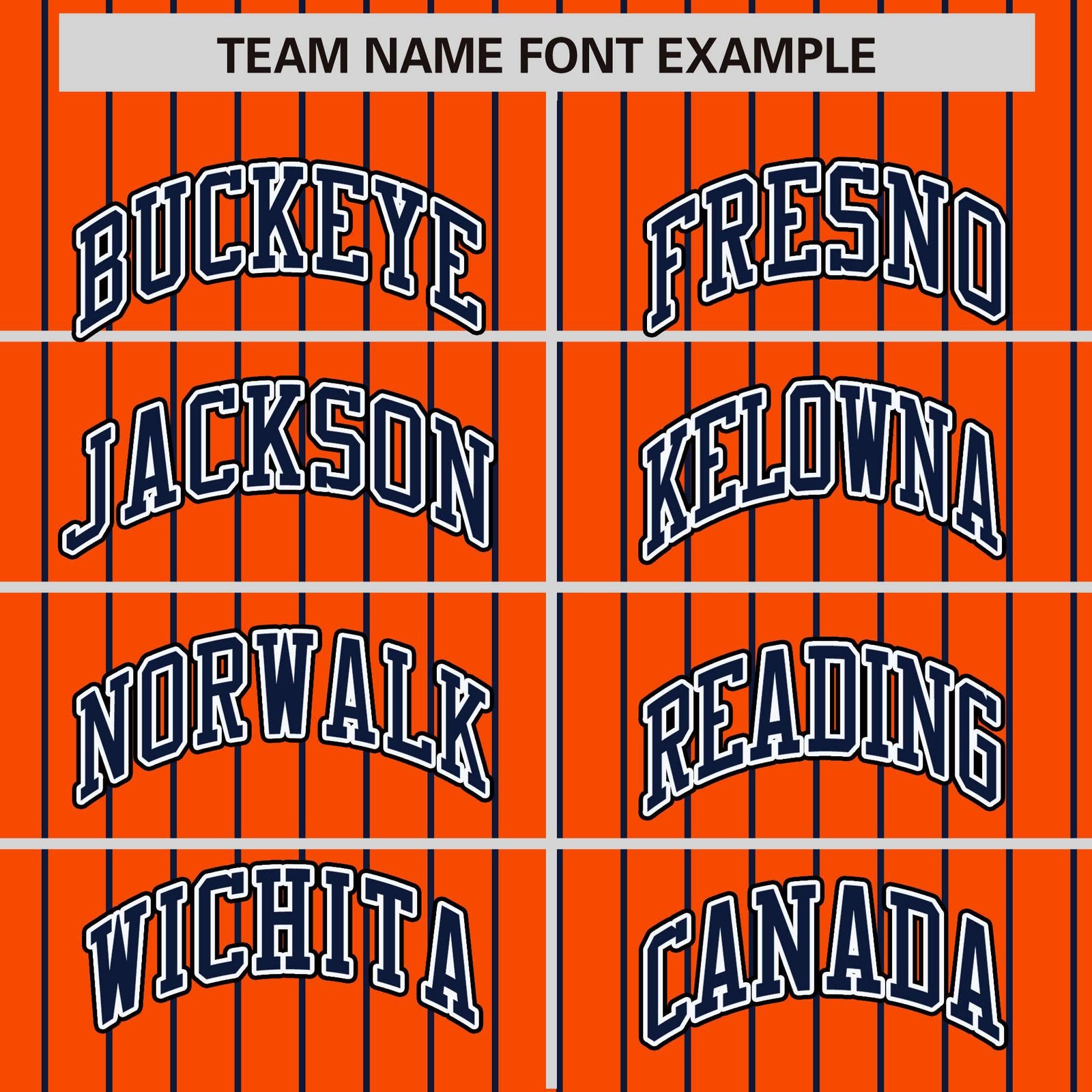 Custom Orange Navy Raglan Sleeves Varsity Full-Snap Pinstripe Letterman Baseball Jacket