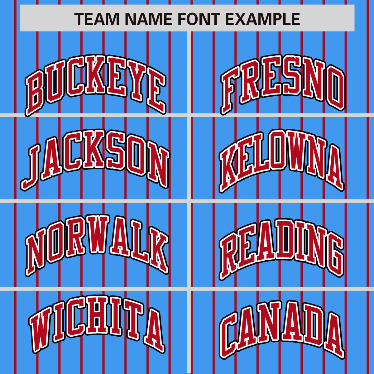 Custom Powder Blue Red Raglan Sleeves Varsity Full-Snap Pinstripe Letterman Baseball Jacket
