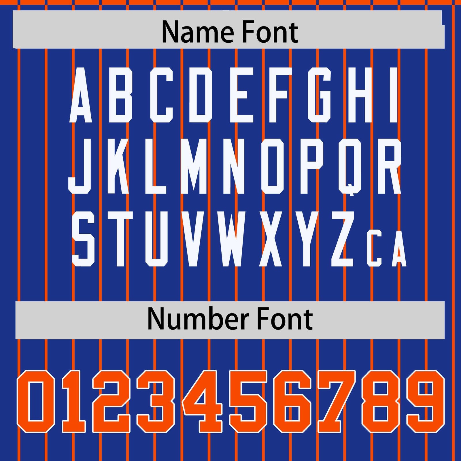 Custom Orange Royal Raglan Sleeves Varsity Full-Snap Pinstripe Letterman Baseball Jacket