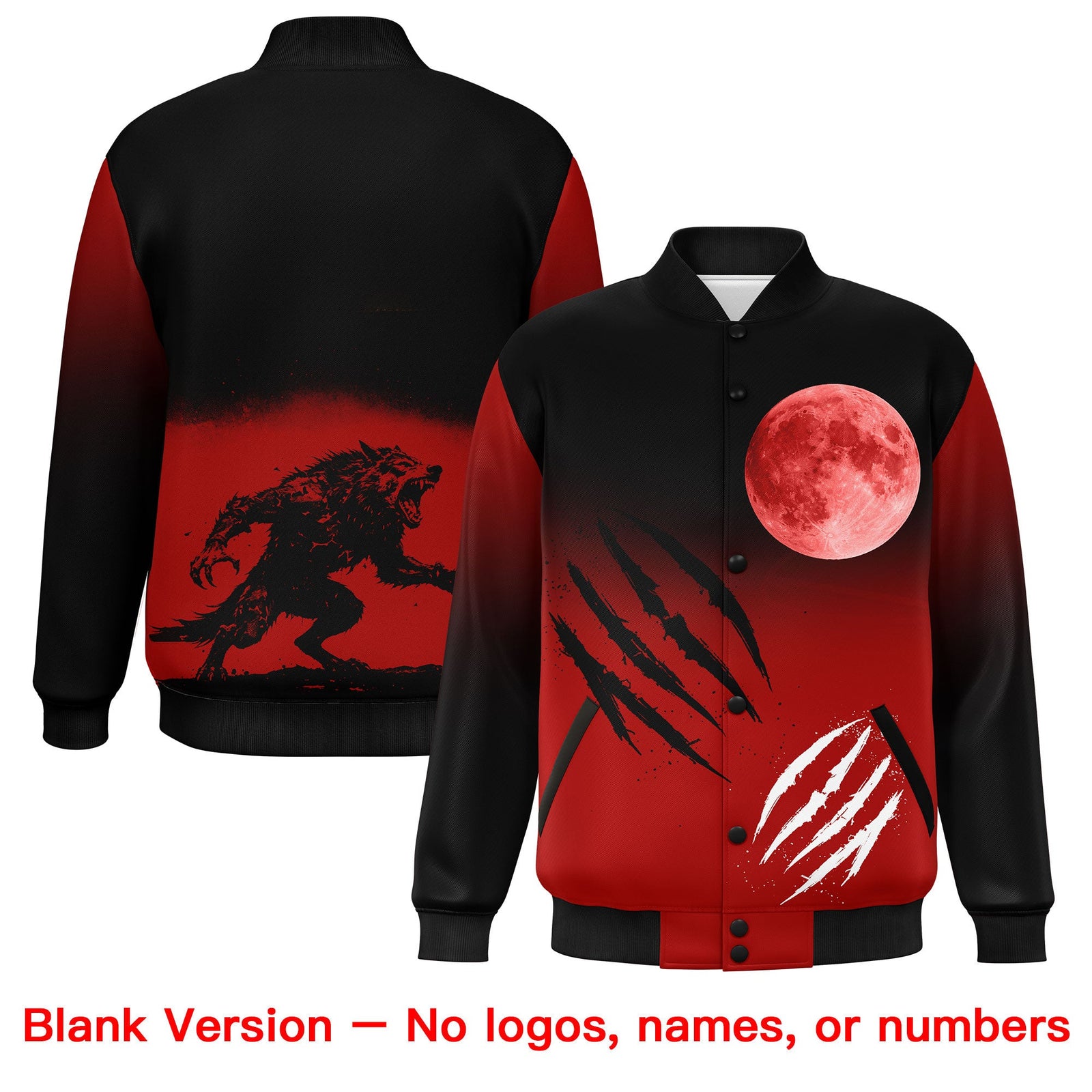 Custom Black Red White skeleton Halloween Graffiti Pattern Moisture-Wicking Jacket| KXKSHOP