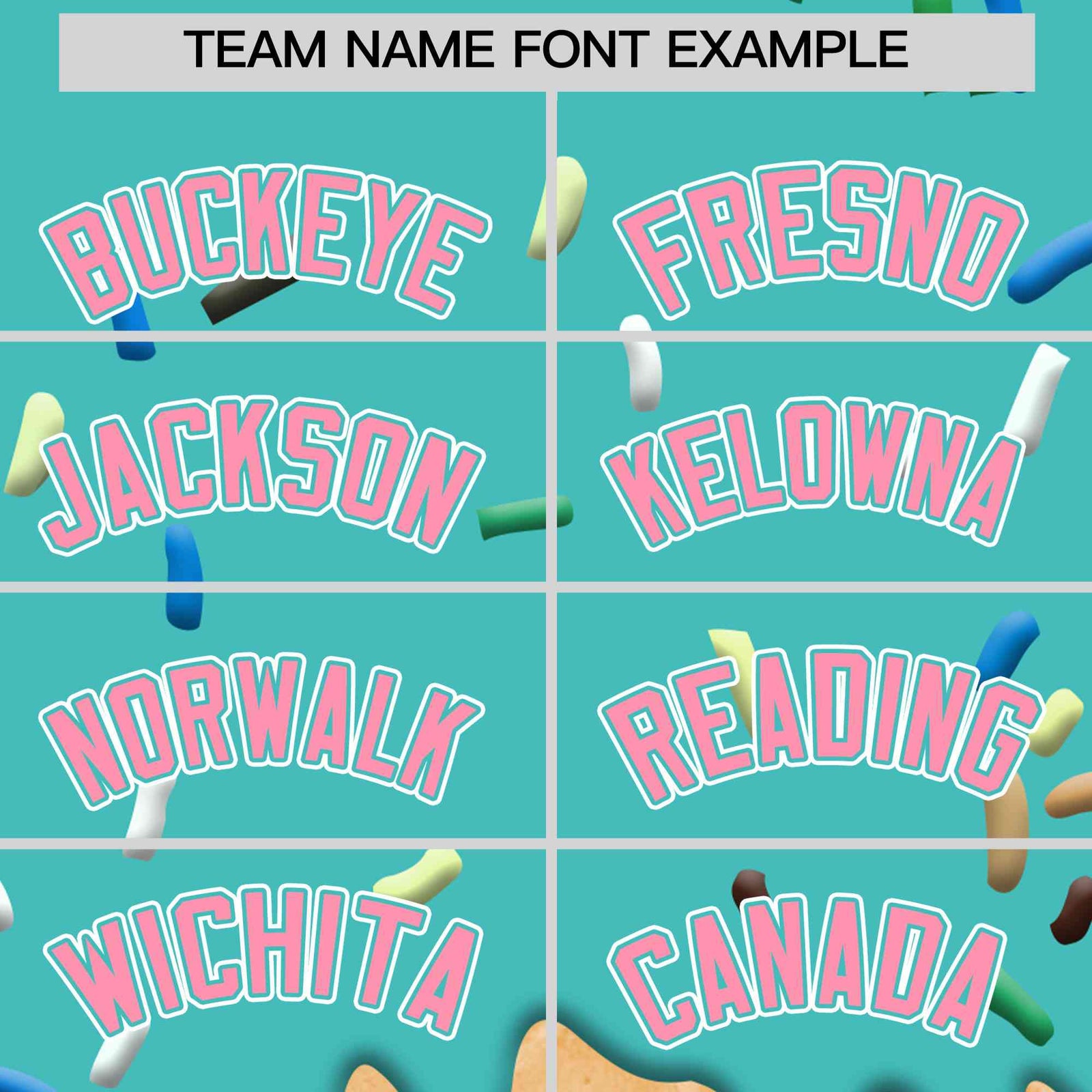 Custom Teal Ice Cream Cone Graffiti Pattern Full-Snap Varsity Letterman Jackets
