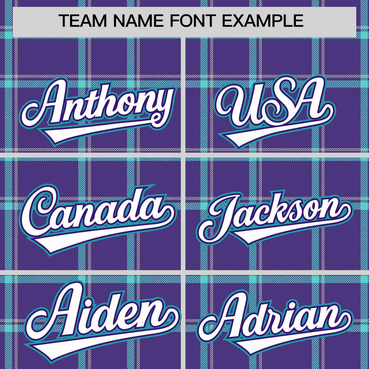 Custom Purple Varsity Full-Snap Plaid Pattern Letterman Baseball Jacket